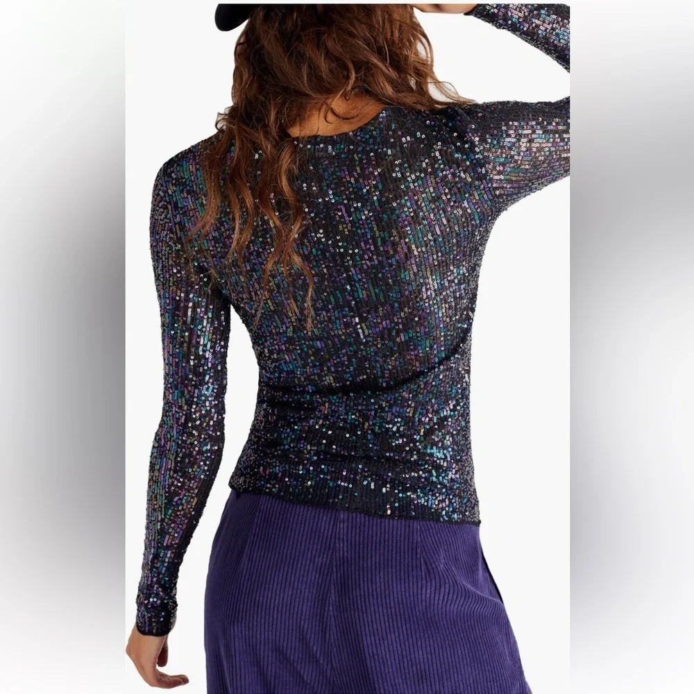 FREE PEOPLE INTIMATELY | Gold Rush Sequin Top
